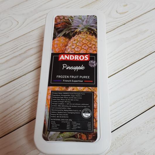 Пюре ананас  Andros 1 кг замороженное