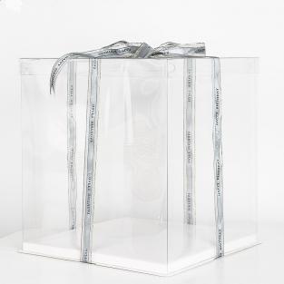 Коробка для торта с пластиковой крышкой Premium 22*22*31 см